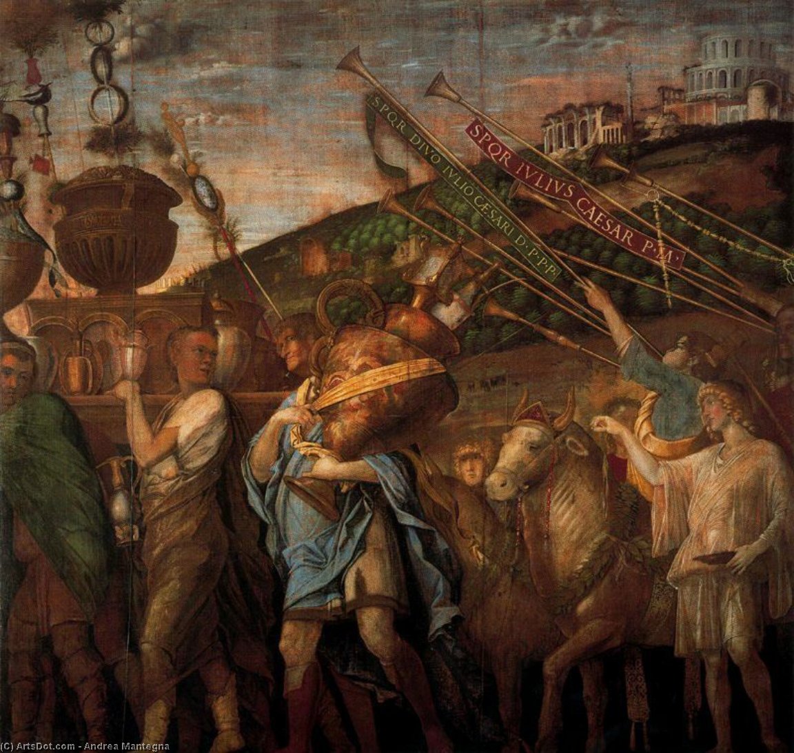 Wikioo.org - The Encyclopedia of Fine Arts - Painting, Artwork by Andrea Mantegna - Triumphs of Caesar 1