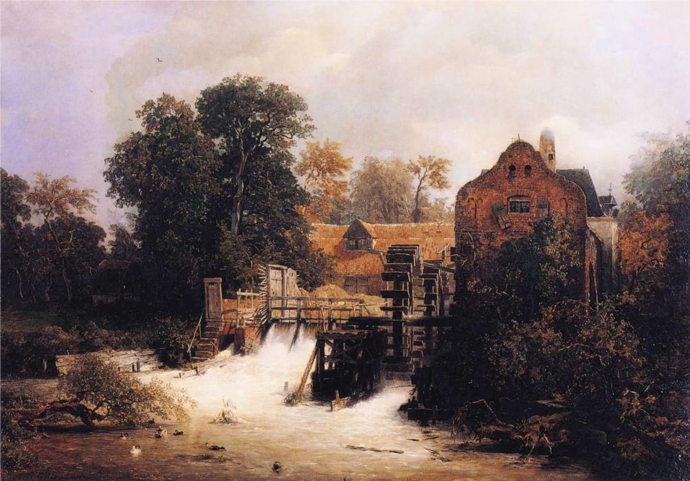 Wikioo.org - The Encyclopedia of Fine Arts - Painting, Artwork by Andreas Achenbach - Westphalian Mill