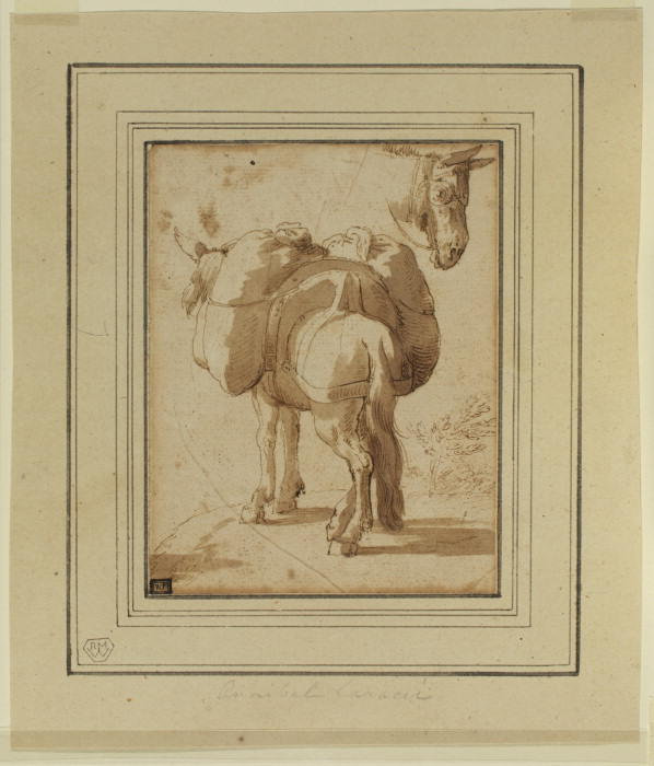 Wikioo.org - The Encyclopedia of Fine Arts - Painting, Artwork by Annibale Carracci - Donkey laden with packs