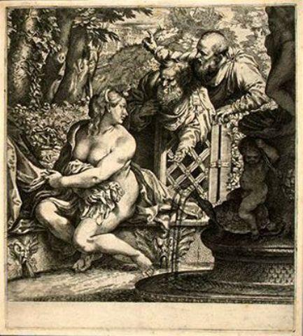 WikiOO.org - Encyclopedia of Fine Arts - Maalaus, taideteos Annibale Carracci - Susanna and the Elder