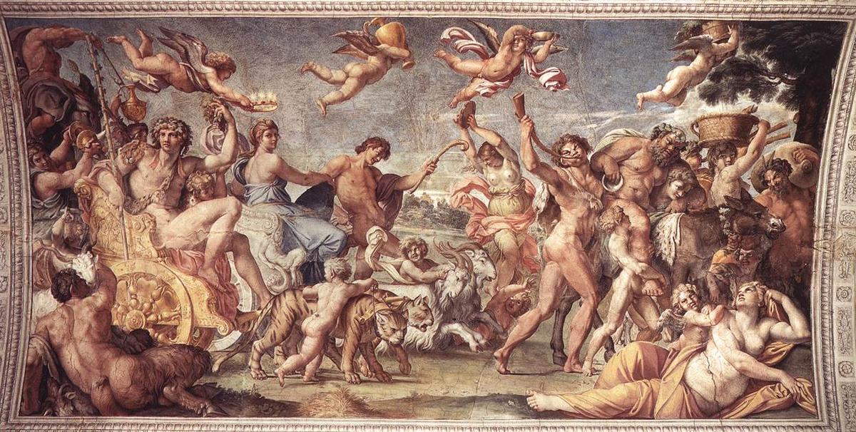 Wikioo.org - The Encyclopedia of Fine Arts - Painting, Artwork by Annibale Carracci - Triumph of Bacchus and Ariadne