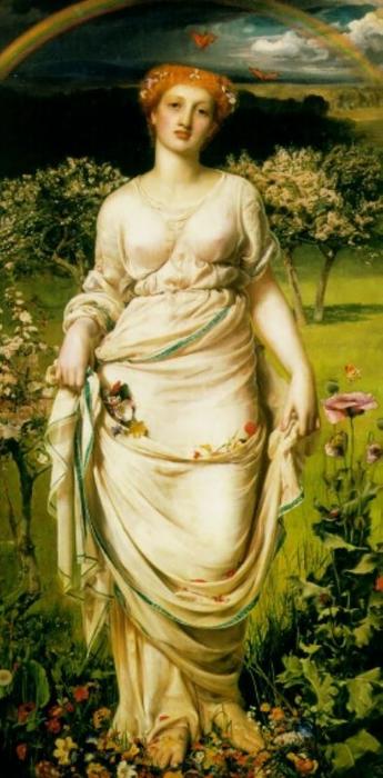 WikiOO.org - Енциклопедия за изящни изкуства - Живопис, Произведения на изкуството Anthony Frederick Augustus Sandys - Gentle Spring