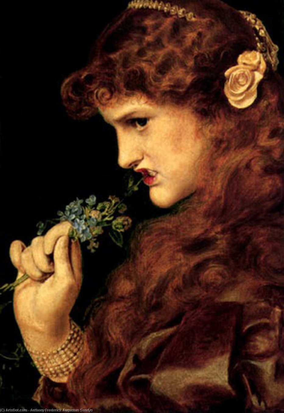Wikioo.org - The Encyclopedia of Fine Arts - Painting, Artwork by Anthony Frederick Augustus Sandys - Love