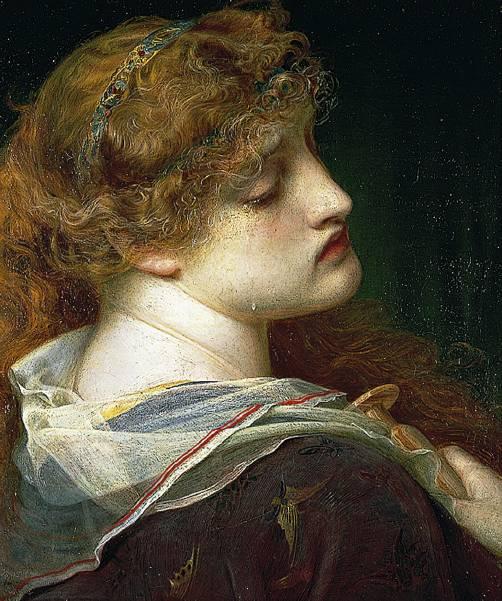 Wikioo.org - The Encyclopedia of Fine Arts - Painting, Artwork by Anthony Frederick Augustus Sandys - Mary Magdalene, or Tears, Idle Tears