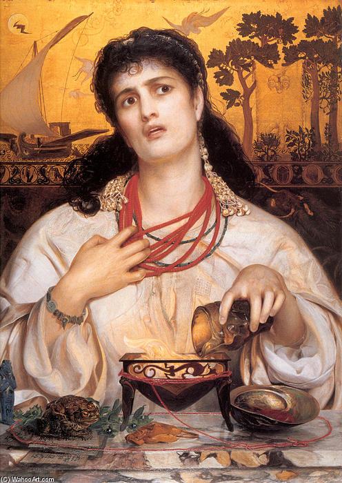 WikiOO.org - Encyclopedia of Fine Arts - Maleri, Artwork Anthony Frederick Augustus Sandys - Medea