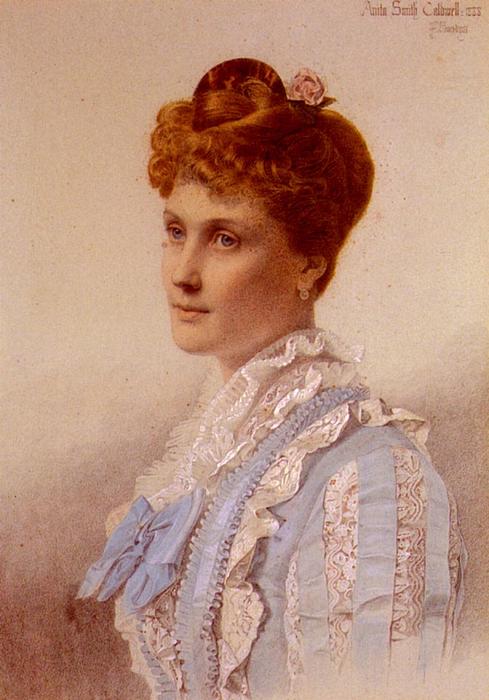 WikiOO.org - Εγκυκλοπαίδεια Καλών Τεχνών - Ζωγραφική, έργα τέχνης Anthony Frederick Augustus Sandys - Portrait Of Anita Smith