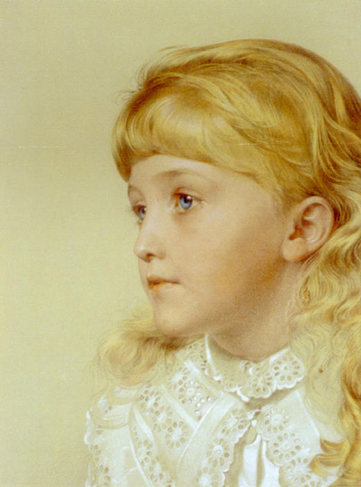 WikiOO.org - Encyclopedia of Fine Arts - Lukisan, Artwork Anthony Frederick Augustus Sandys - Portrait of May Gillilan