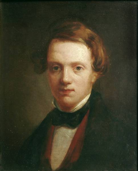 WikiOO.org - Enciklopedija dailės - Tapyba, meno kuriniai Anthony Frederick Augustus Sandys - Self Portrait, when 19 years of age