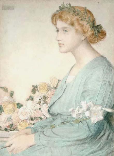 Wikioo.org - The Encyclopedia of Fine Arts - Painting, Artwork by Anthony Frederick Augustus Sandys - The Laurel Wreath