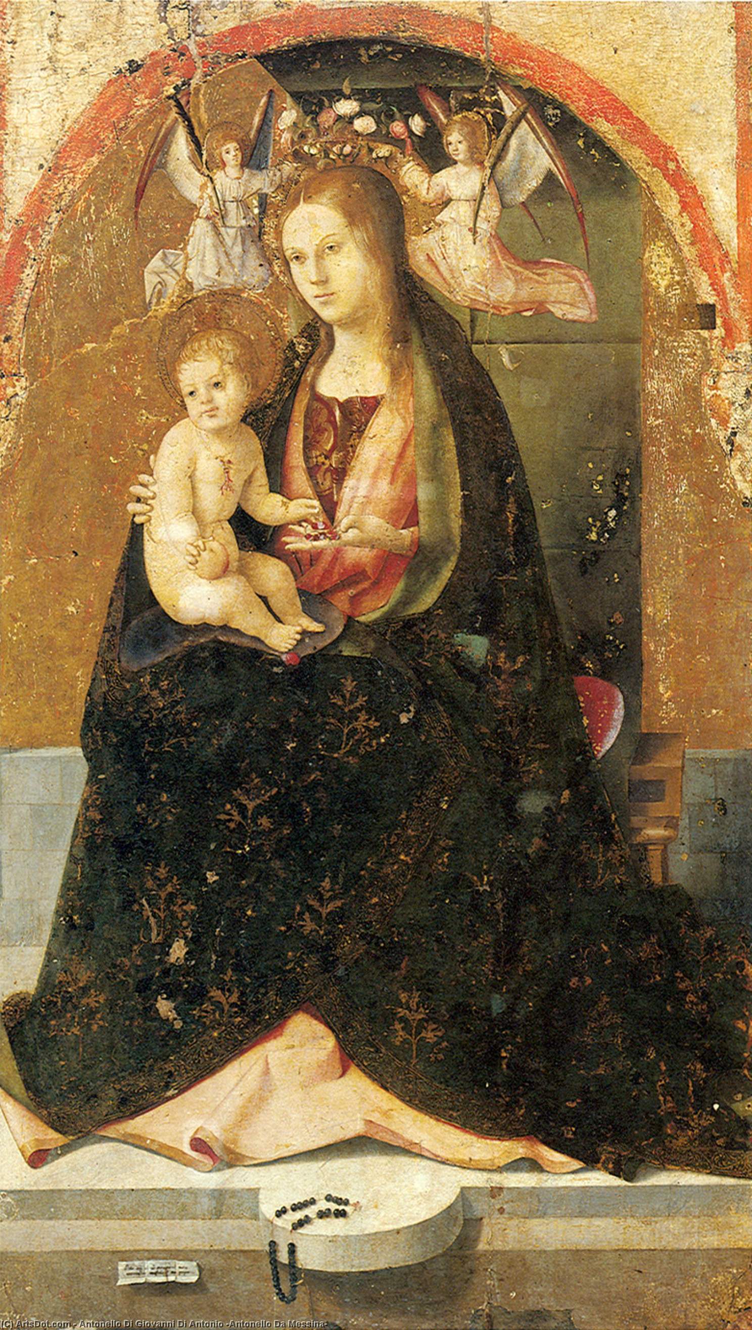 Wikioo.org - The Encyclopedia of Fine Arts - Painting, Artwork by Antonello Di Giovanni Di Antonio (Antonello Da Messina) - Saint Gregory Polyptych
