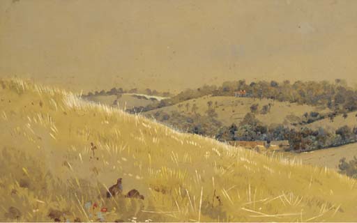 WikiOO.org - Encyclopedia of Fine Arts - Maľba, Artwork Archibald Thorburn - On The Edge Of The Moor