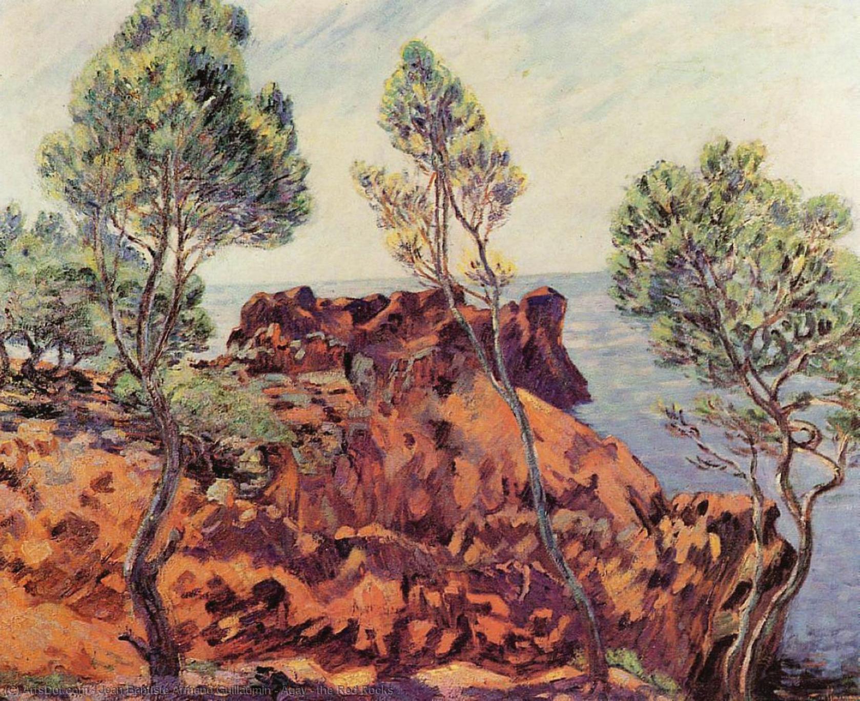 Wikioo.org - The Encyclopedia of Fine Arts - Painting, Artwork by Jean Baptiste Armand Guillaumin - Agay - the Red Rocks
