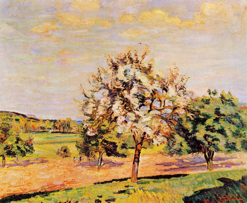 Wikioo.org - The Encyclopedia of Fine Arts - Painting, Artwork by Jean Baptiste Armand Guillaumin - Apple Trees in Bloom