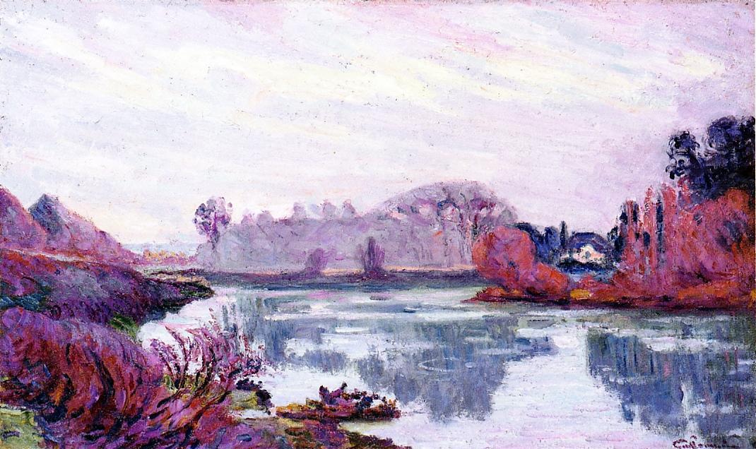 Wikioo.org - The Encyclopedia of Fine Arts - Painting, Artwork by Jean Baptiste Armand Guillaumin - Banks of the Marne in Winter