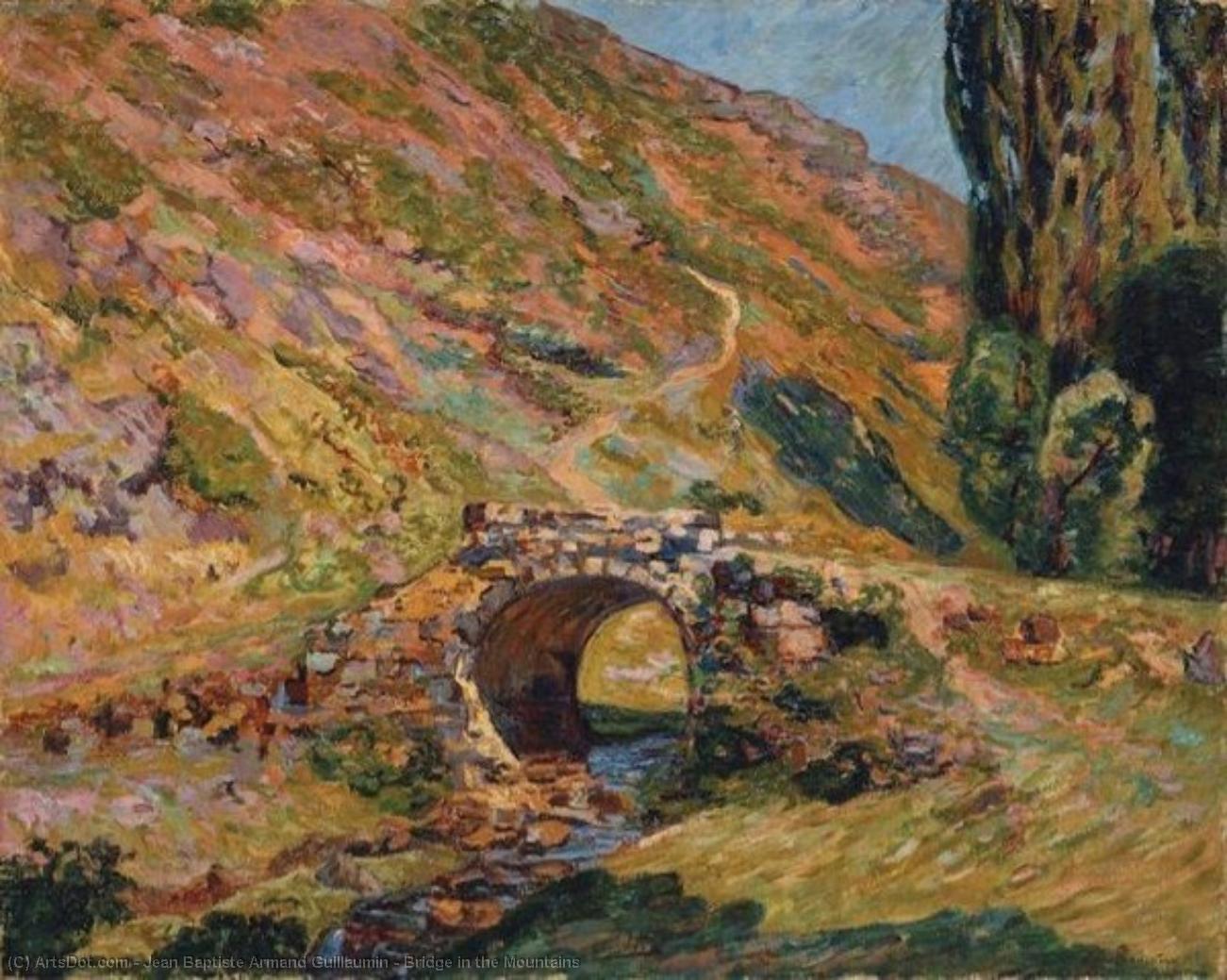 Wikioo.org - The Encyclopedia of Fine Arts - Painting, Artwork by Jean Baptiste Armand Guillaumin - Bridge in the Mountains