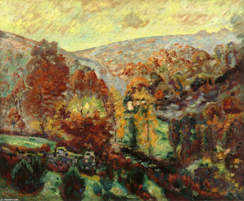 Wikioo.org - The Encyclopedia of Fine Arts - Painting, Artwork by Jean Baptiste Armand Guillaumin - Crozant Landscape 1