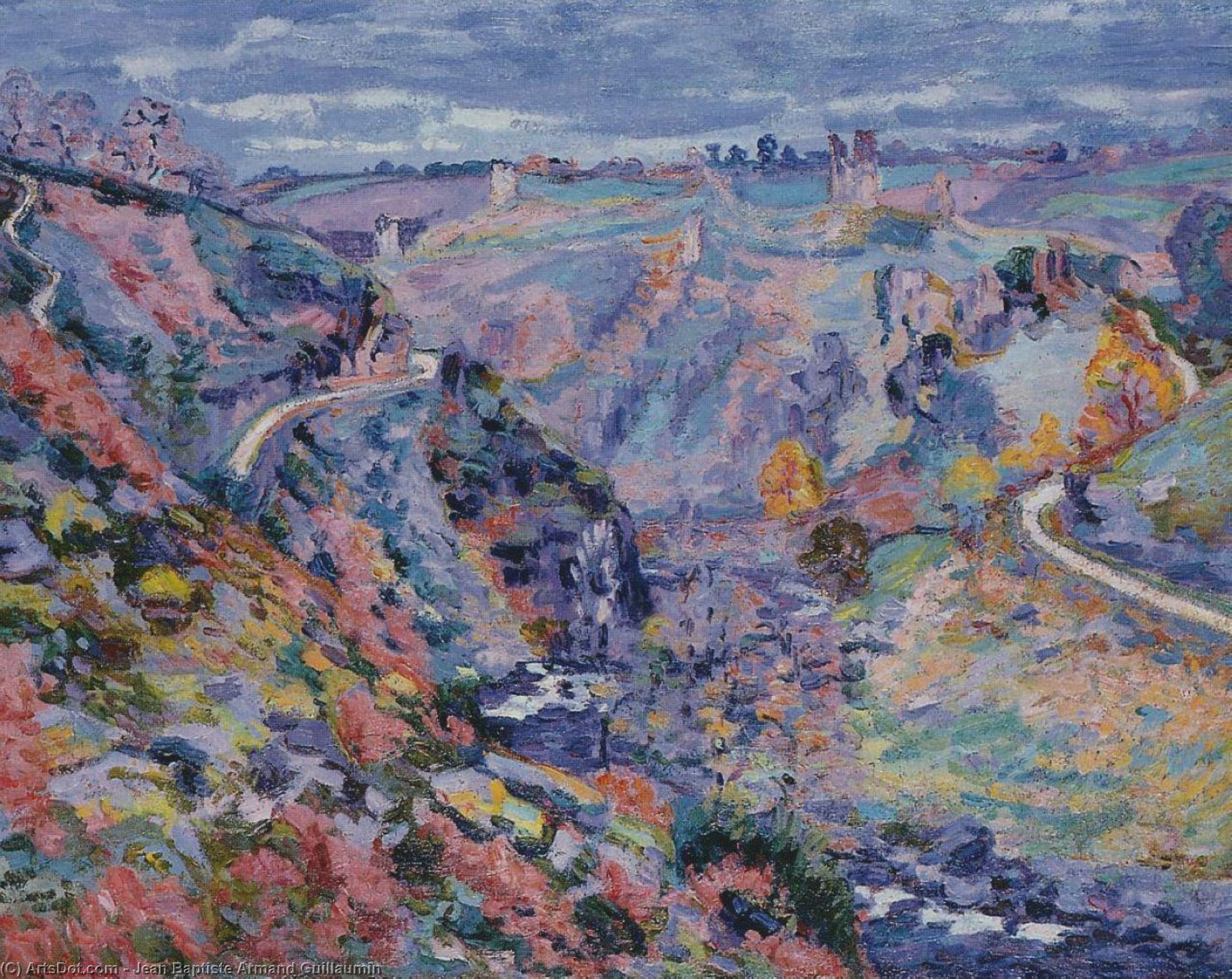 Wikioo.org - The Encyclopedia of Fine Arts - Painting, Artwork by Jean Baptiste Armand Guillaumin - Crozant Landscape