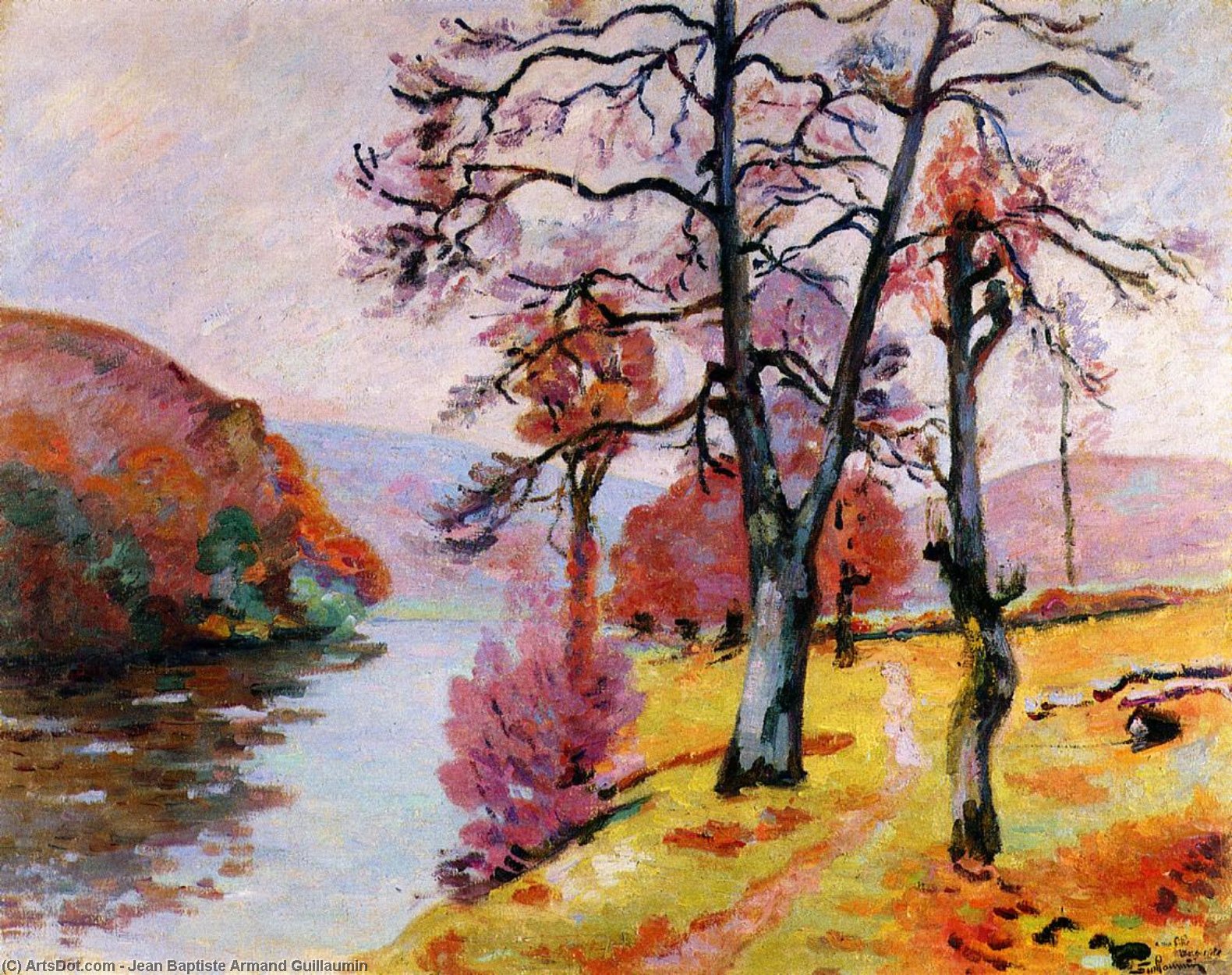 Wikioo.org - The Encyclopedia of Fine Arts - Painting, Artwork by Jean Baptiste Armand Guillaumin - Crozant, Echo Rock, Winter