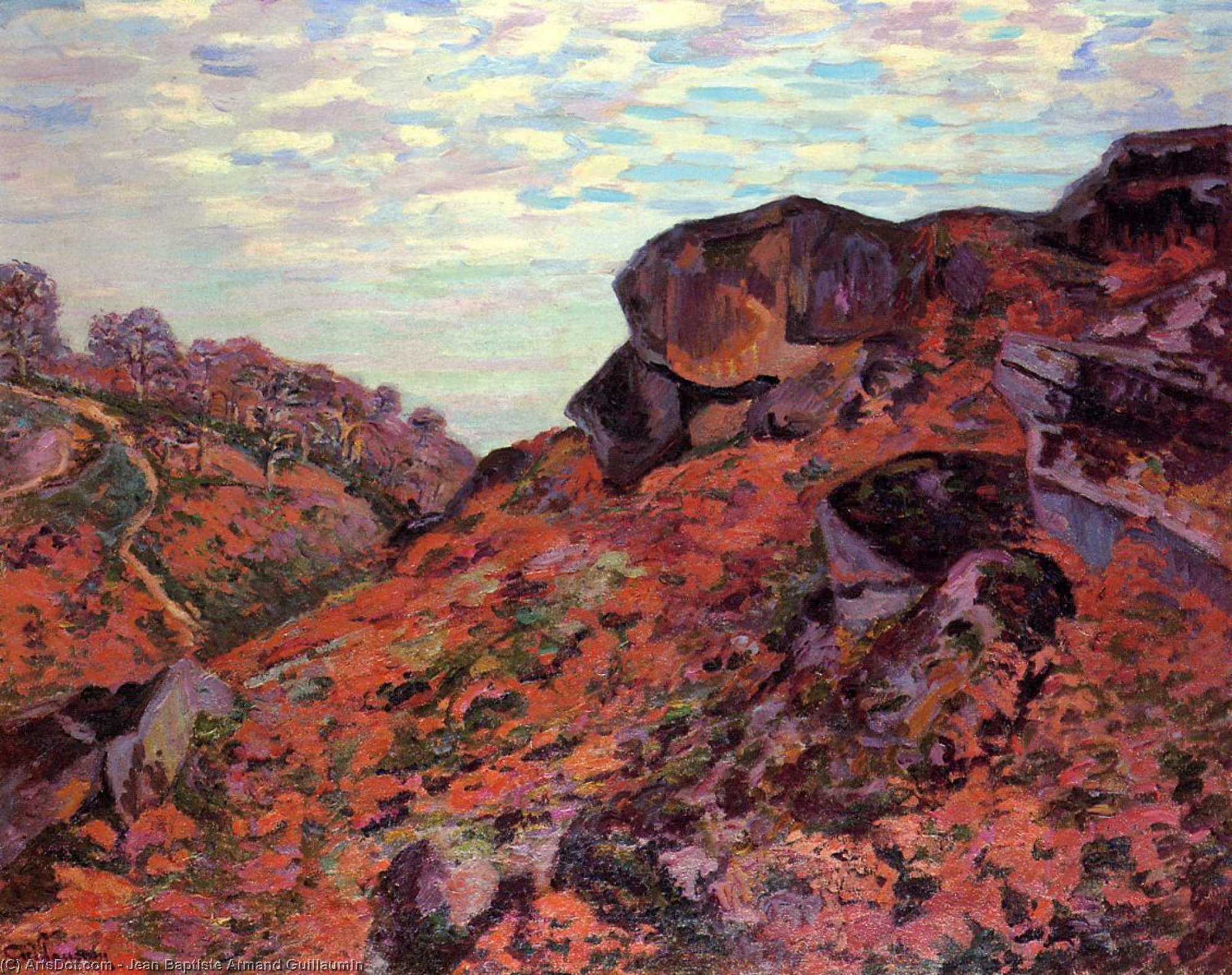 Wikioo.org - The Encyclopedia of Fine Arts - Painting, Artwork by Jean Baptiste Armand Guillaumin - Crozant, the Sedelle Heights, Morning