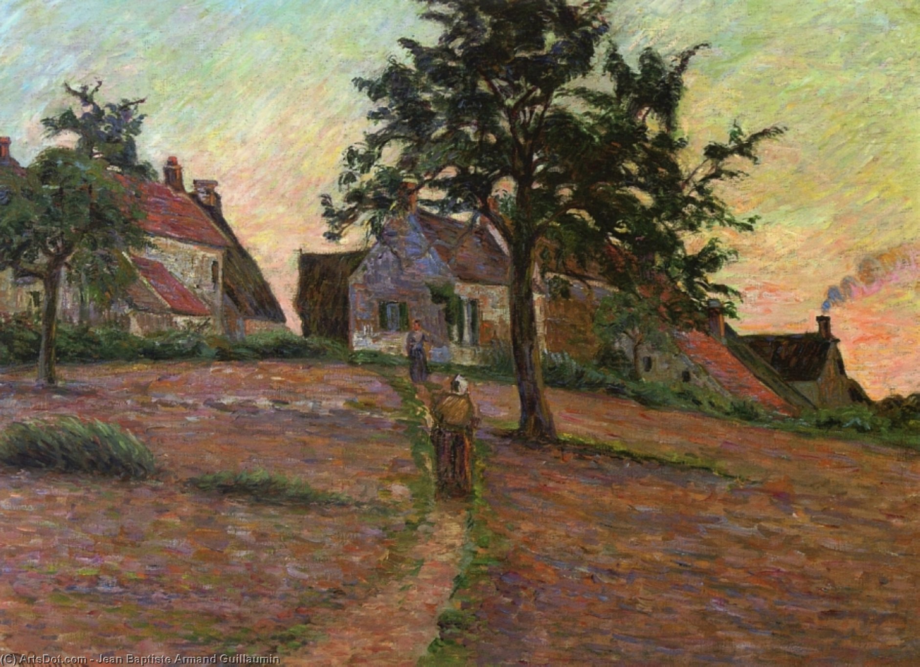 WikiOO.org - Encyclopedia of Fine Arts - Maleri, Artwork Jean Baptiste Armand Guillaumin - Damiette, Sunset