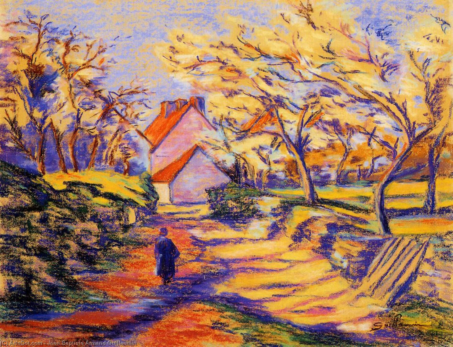 Wikioo.org - The Encyclopedia of Fine Arts - Painting, Artwork by Jean Baptiste Armand Guillaumin - In the Countryside