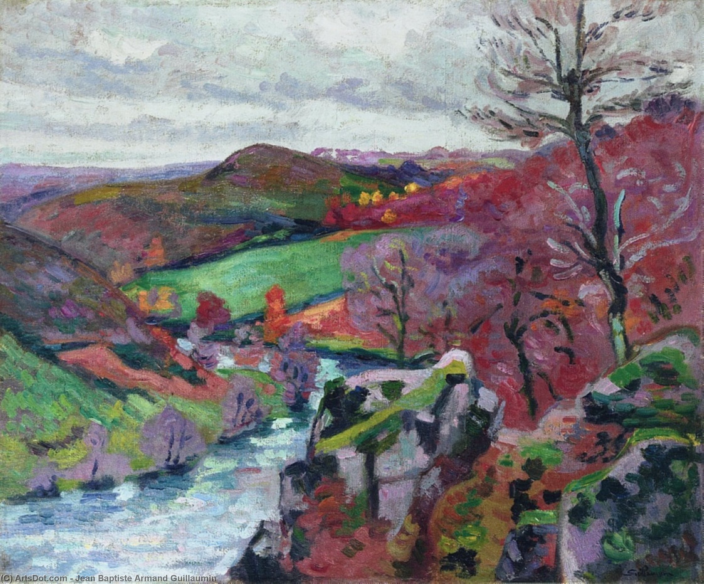 Wikioo.org - The Encyclopedia of Fine Arts - Painting, Artwork by Jean Baptiste Armand Guillaumin - La Creuse Landscape 1