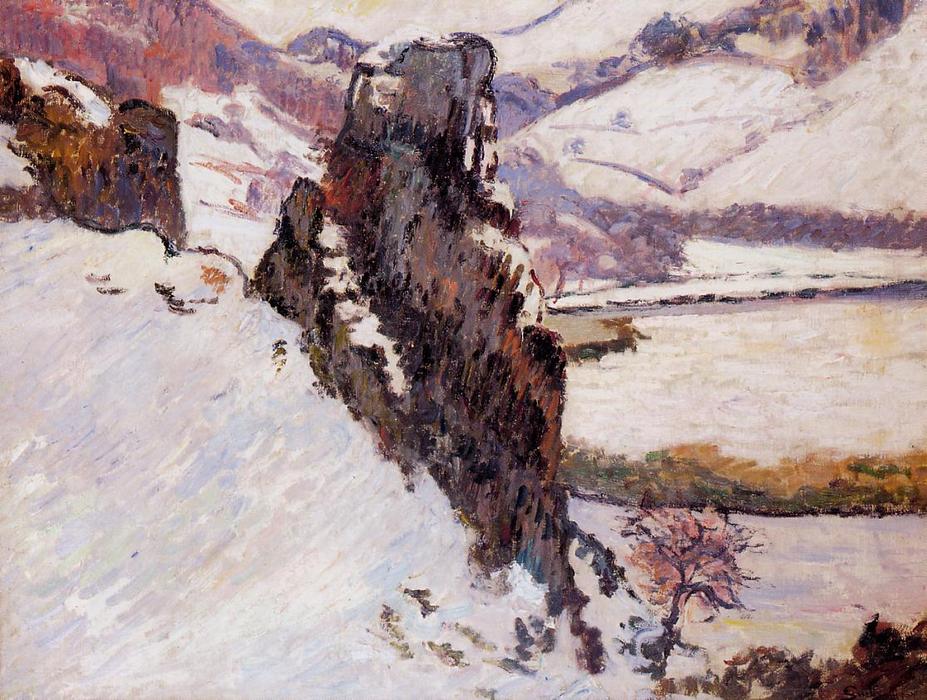 Wikioo.org - The Encyclopedia of Fine Arts - Painting, Artwork by Jean Baptiste Armand Guillaumin - Landscape - the Creuse in the Snow
