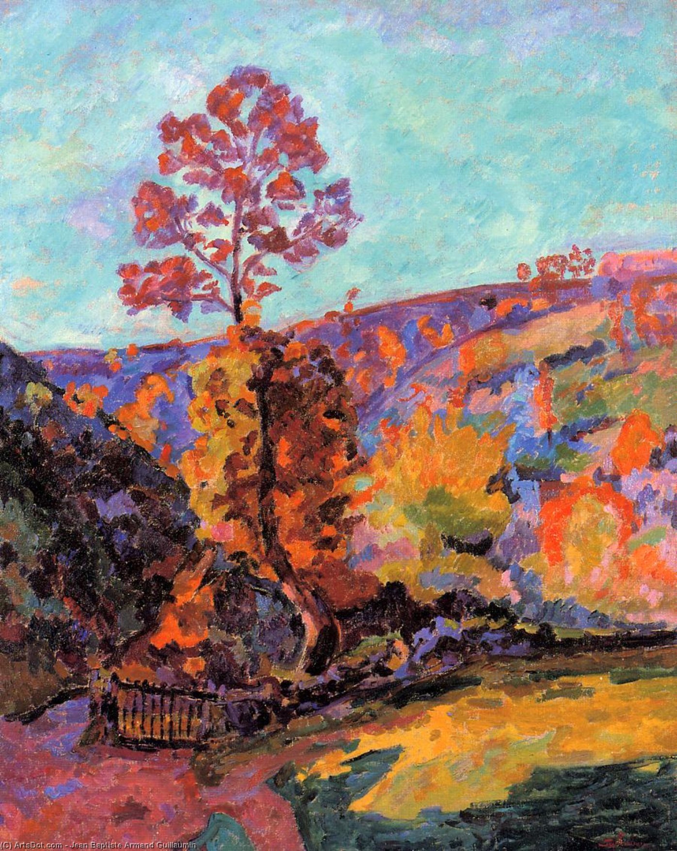 Wikioo.org - The Encyclopedia of Fine Arts - Painting, Artwork by Jean Baptiste Armand Guillaumin - Landscape at Crozant