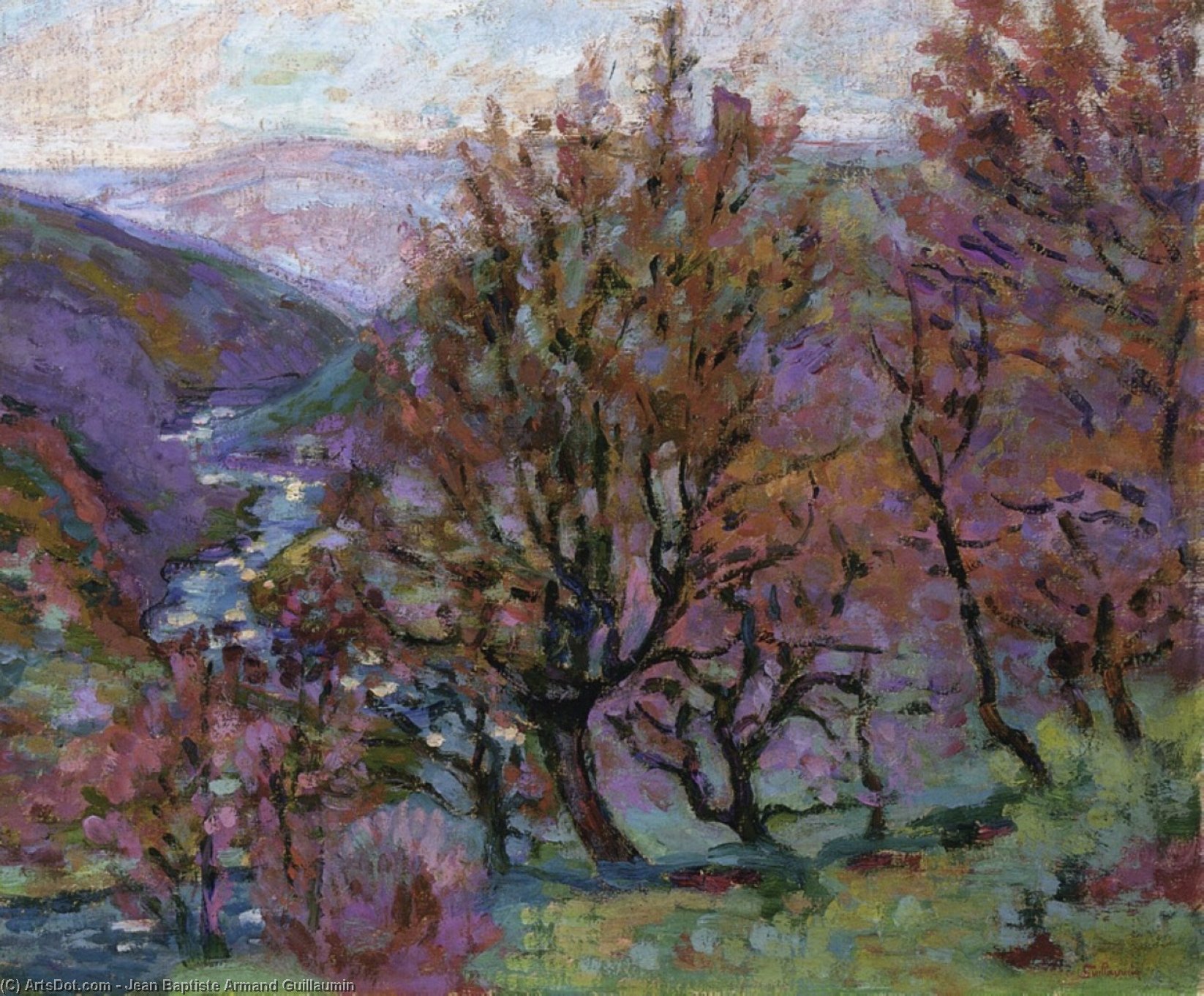 Wikioo.org - The Encyclopedia of Fine Arts - Painting, Artwork by Jean Baptiste Armand Guillaumin - Landscape of La Creuse