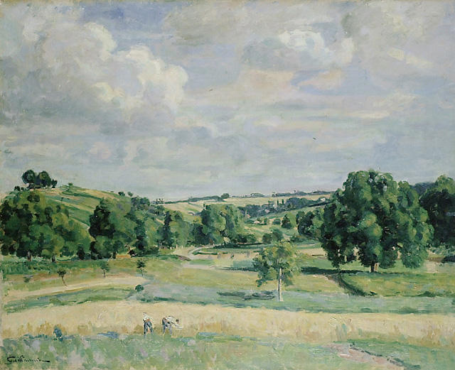 Wikioo.org - The Encyclopedia of Fine Arts - Painting, Artwork by Jean Baptiste Armand Guillaumin - Landscape. Harvest-time in the Somme Valley