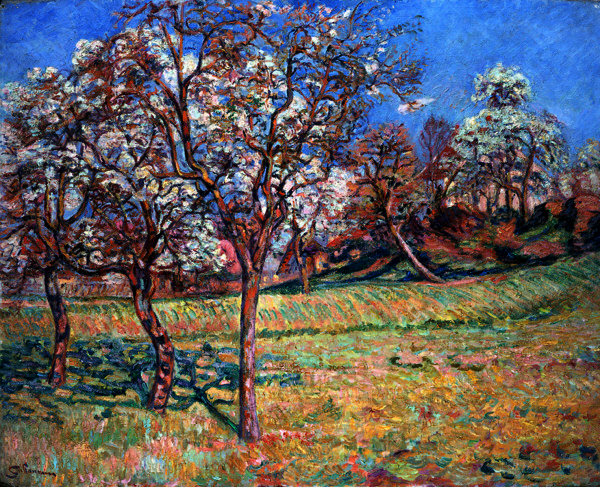 Wikioo.org - The Encyclopedia of Fine Arts - Painting, Artwork by Jean Baptiste Armand Guillaumin - Les Pommiers à Damiette