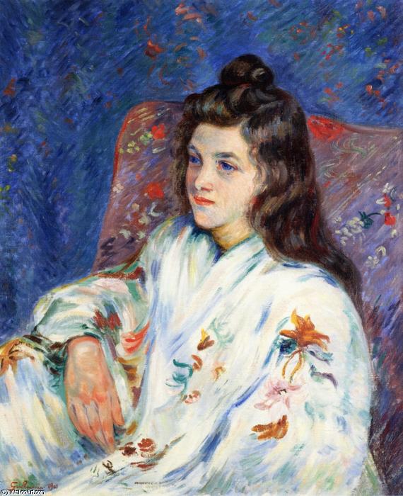 Wikioo.org – La Enciclopedia de las Bellas Artes - Pintura, Obras de arte de Jean Baptiste Armand Guillaumin - Mademoiselle Guillaumin