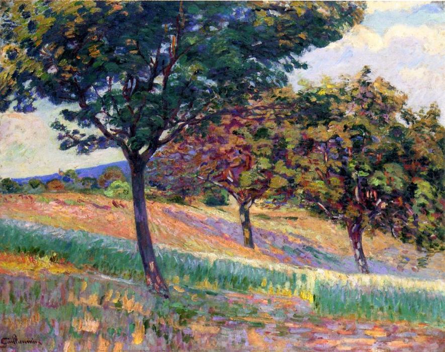 Wikioo.org - The Encyclopedia of Fine Arts - Painting, Artwork by Jean Baptiste Armand Guillaumin - Orchard at the Edge of the Woods in Saint-Cheron