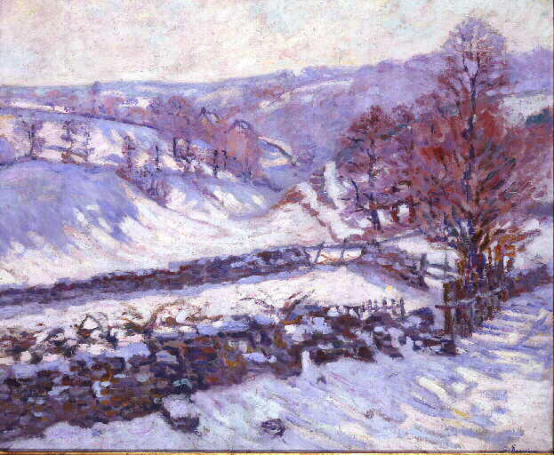 Wikioo.org - สารานุกรมวิจิตรศิลป์ - จิตรกรรม Jean Baptiste Armand Guillaumin - Paysage de neige à Crozant