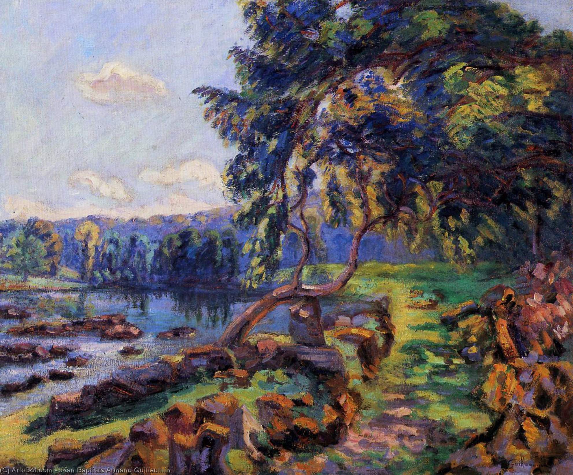 Wikioo.org - The Encyclopedia of Fine Arts - Painting, Artwork by Jean Baptiste Armand Guillaumin - Rapids at Genetin