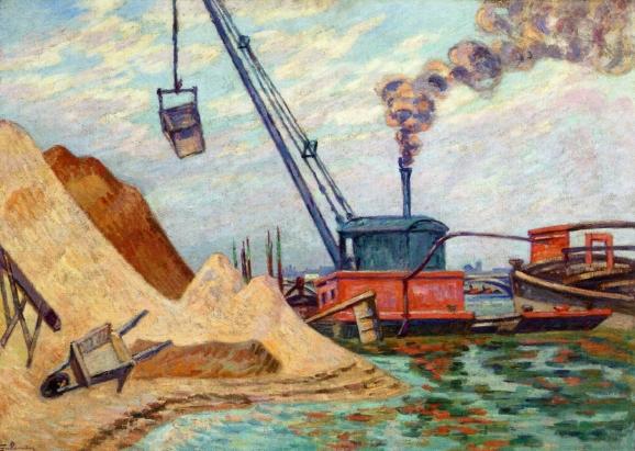 Wikioo.org - The Encyclopedia of Fine Arts - Painting, Artwork by Jean Baptiste Armand Guillaumin - Sand Quarry, Quai d'Austerlitz, Morning