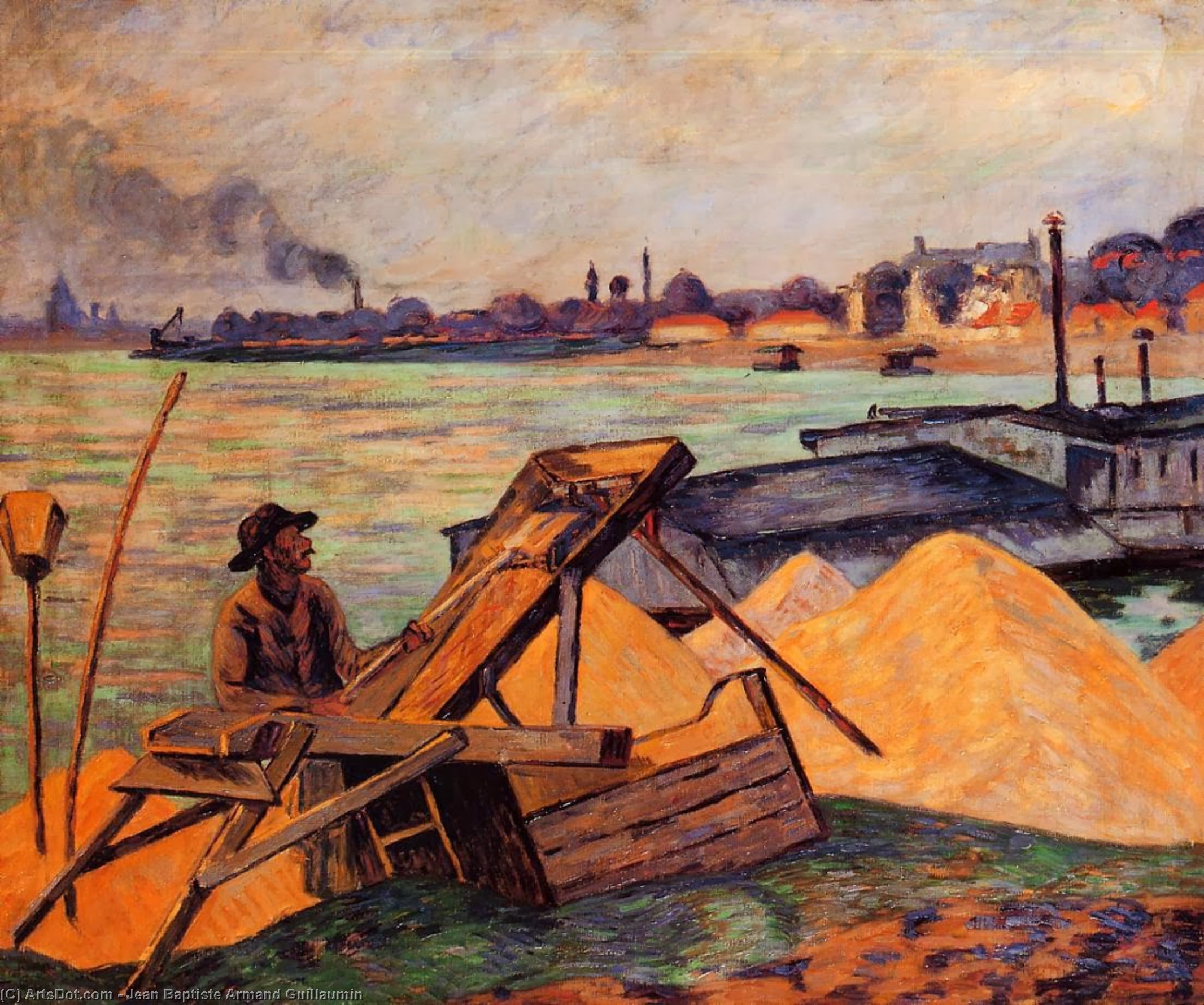 Wikioo.org - The Encyclopedia of Fine Arts - Painting, Artwork by Jean Baptiste Armand Guillaumin - Sifting Sand