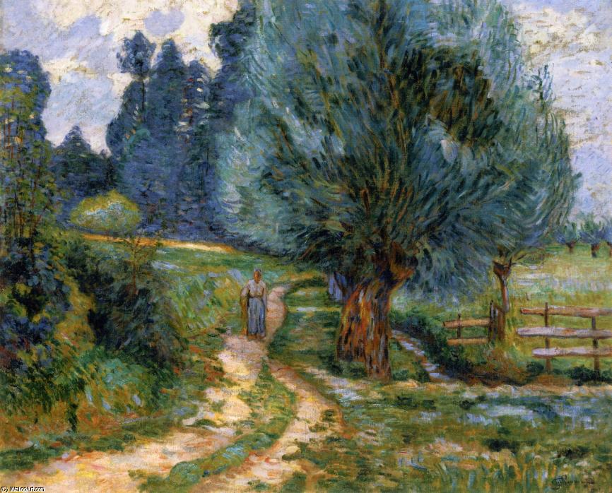 Wikioo.org - The Encyclopedia of Fine Arts - Painting, Artwork by Jean Baptiste Armand Guillaumin - Stroller on the Banks of the Orge