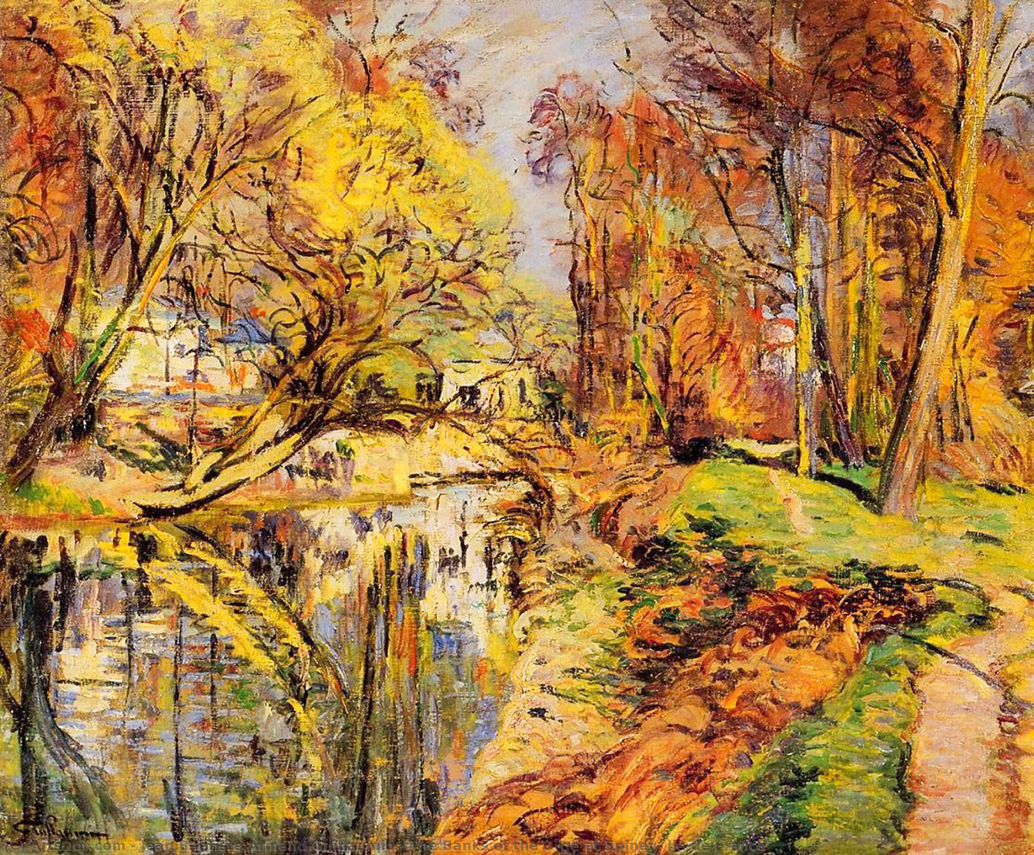 Wikioo.org - The Encyclopedia of Fine Arts - Painting, Artwork by Jean Baptiste Armand Guillaumin - The Banks of the Orge at Epiney, Ile de France