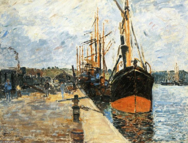 Wikioo.org - The Encyclopedia of Fine Arts - Painting, Artwork by Jean Baptiste Armand Guillaumin - The Quay at Rouen