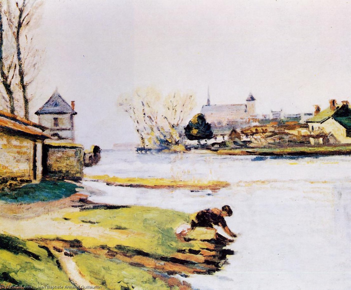 Wikioo.org - The Encyclopedia of Fine Arts - Painting, Artwork by Jean Baptiste Armand Guillaumin - The Resevoir at Poitiers