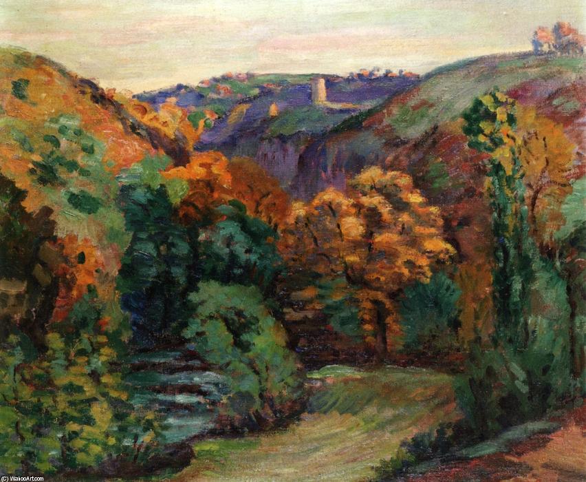 Wikioo.org - The Encyclopedia of Fine Arts - Painting, Artwork by Jean Baptiste Armand Guillaumin - The Ruins of the Chateau at Crozant