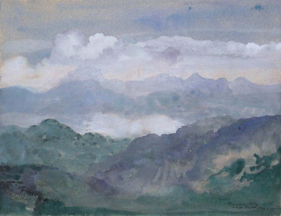 Wikioo.org - The Encyclopedia of Fine Arts - Painting, Artwork by Arthur Bowen Davies - Apuan Mountains, Near Carrara