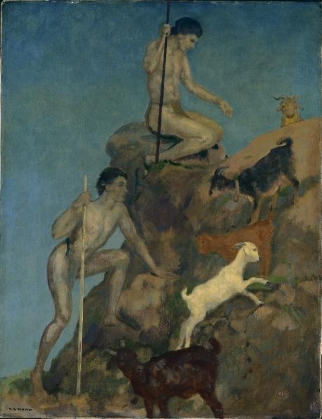 WikiOO.org - Εγκυκλοπαίδεια Καλών Τεχνών - Ζωγραφική, έργα τέχνης Arthur Bowen Davies - Gulf and Crest (Peaks of Hymette)