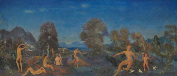WikiOO.org - Енциклопедія образотворчого мистецтва - Живопис, Картини
 Arthur Bowen Davies - Hermes and the Infant Dionysus