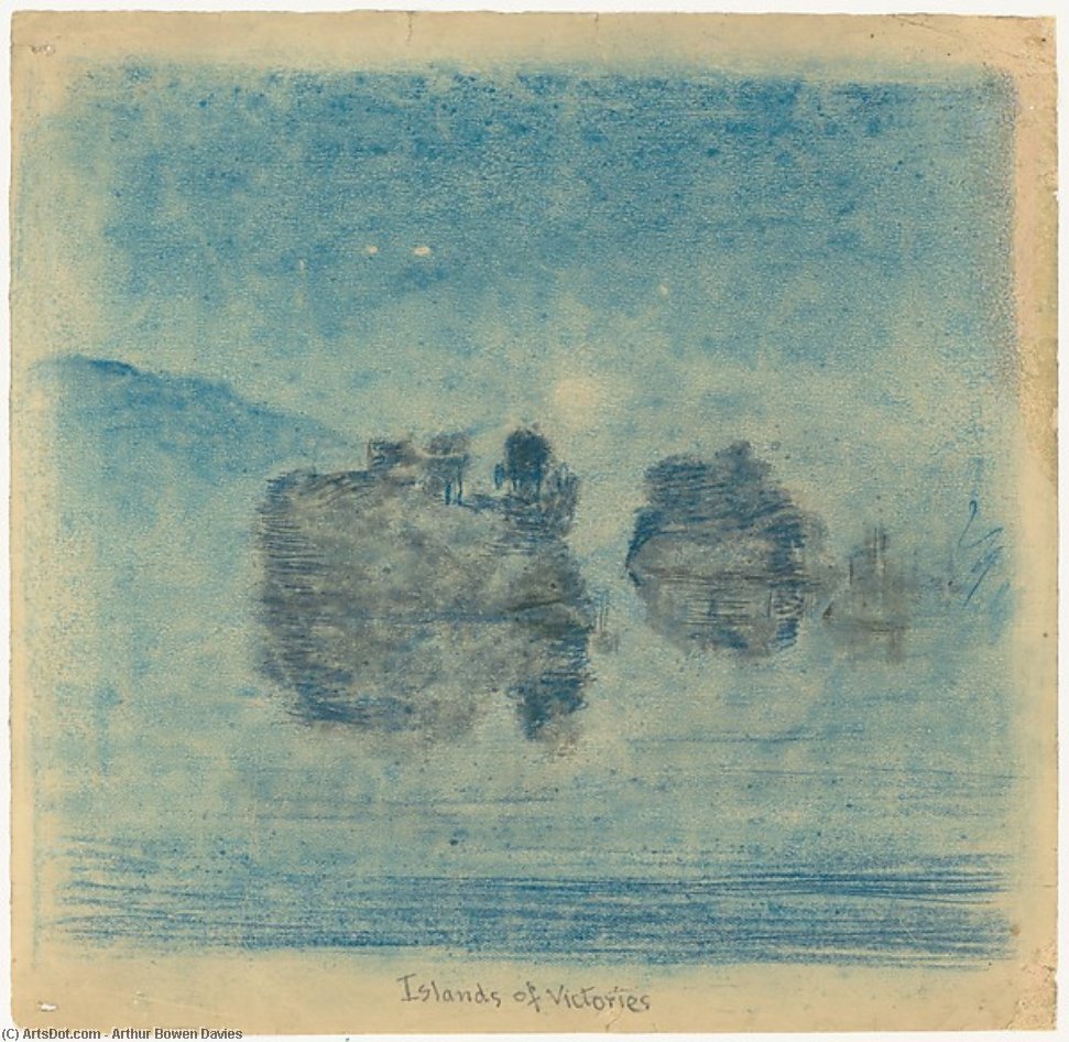 WikiOO.org - Encyclopedia of Fine Arts - Malba, Artwork Arthur Bowen Davies - Islands of Victories