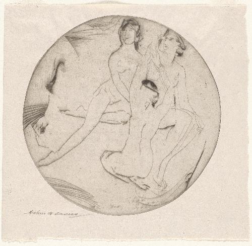 WikiOO.org - Enciclopedia of Fine Arts - Pictura, lucrări de artă Arthur Bowen Davies - Lunette