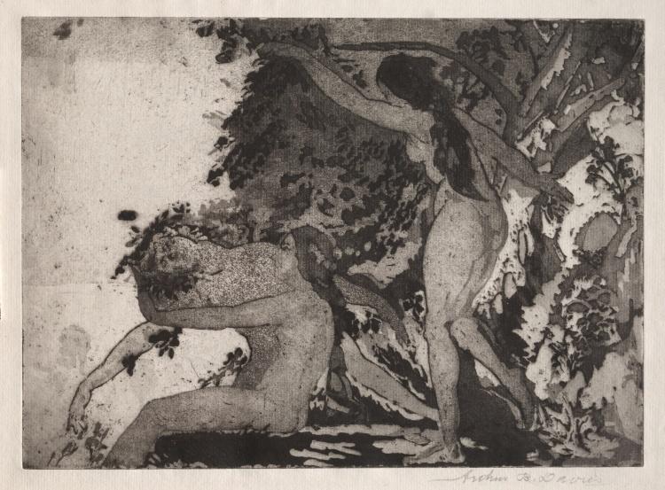 WikiOO.org - Encyclopedia of Fine Arts - Maleri, Artwork Arthur Bowen Davies - Maenads