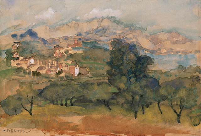 Wikioo.org - The Encyclopedia of Fine Arts - Painting, Artwork by Arthur Bowen Davies - Olive Trees