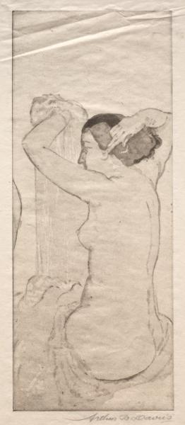 WikiOO.org - Encyclopedia of Fine Arts - Maľba, Artwork Arthur Bowen Davies - Pompeian Veil